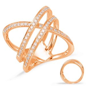 Rose Gold Diamond Fashion Ring