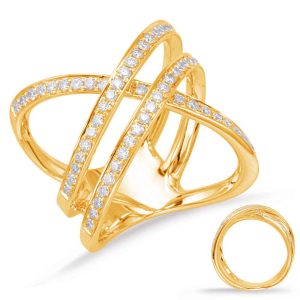 Yellow Gold Diamond Fashion Ring