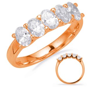 Rose Gold Oval Diamond Band