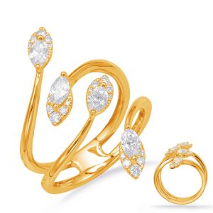 Yellow Gold Diamond Fashion Ring