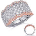 Rose & White Gold Diamond Fashion Ring