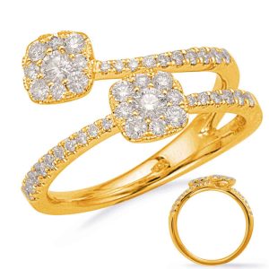 Yellow Gold Diamond Fashion Ring