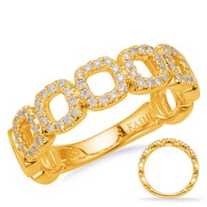 Yellow Gold Diamond Fashion Ring