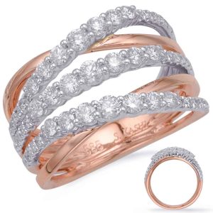 Rose & White Gold Diamond Fashion Ring