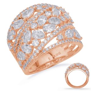 Rose Gold Diamond Fashion Ring