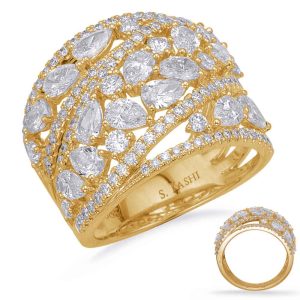 Yellow Gold Diamond Fashion Ring