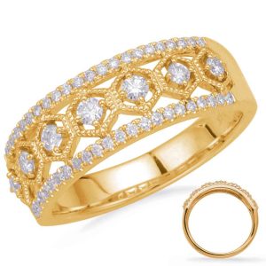 Yellow Gold Diamond Fashion Ring