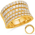 Yellow Gold Diamond Fashion Ring