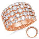 Rose Gold Diamond Fashion Ring
