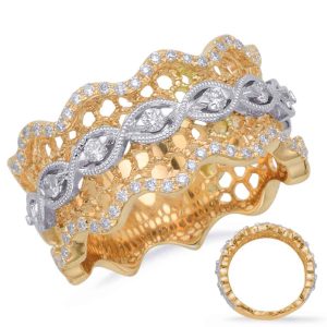 Yellow & White Gold Diamond Fashion Ring