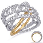 Yellow & White Gold Diamond Fashion Ring