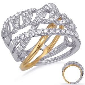 Yellow & White Gold Diamond Fashion Ring