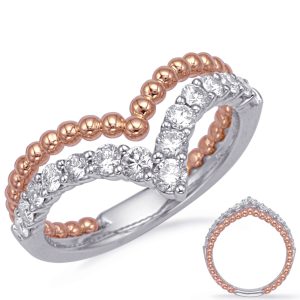 Rose & White Gold Diamond Fashion Ring