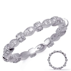 White Gold Stackable Eternity Band