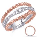 Rose & White Gold Diamond Fashion Ring