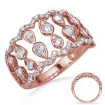 Rose Gold Diamond Fashion Ring