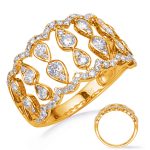 Yellow Gold Diamond Fashion Ring