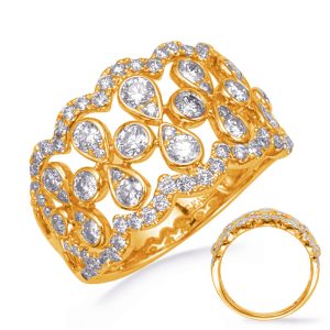 Yellow Gold Diamond Fashion Ring
