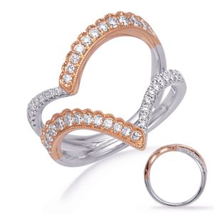 Rose & White Gold Diamond Fashion Ring