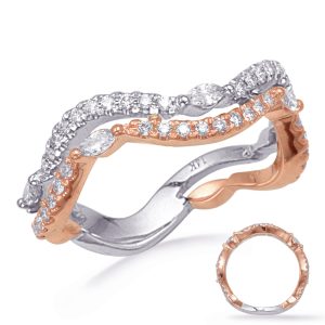 Rose & White Gold Diamond Fashion Ring