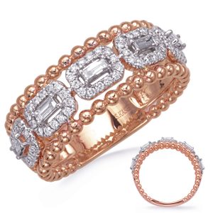 White & Rose Gold Diamond Ring