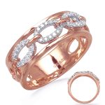 Rose& White  Gold Diamond Ring