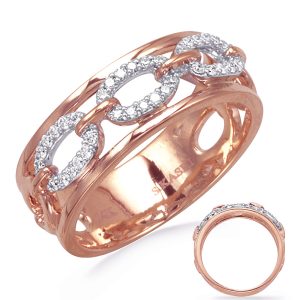 Rose& White  Gold Diamond Ring