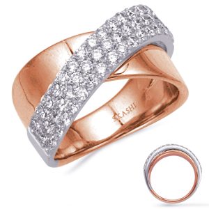 Rose & White Gold Diamond Ring