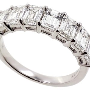 White Gold Emerald Cut Band