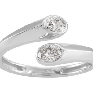 White Gold Oval Shape Diamond Ring
