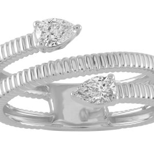 White Gold Pear Shape Diamond Ring