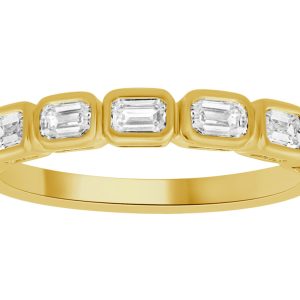 Yellow Gold Emerald Cut Diamond Ring