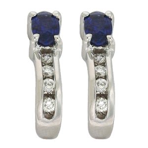 Sapphire & Diamond Earring