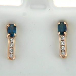Sapphire & Diamond Earring