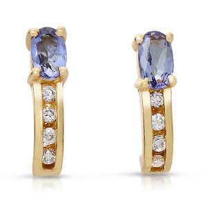 Tanzanite./diamond Earring