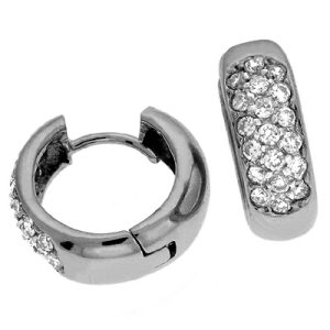 Sapp & Diamond White Gold Earring