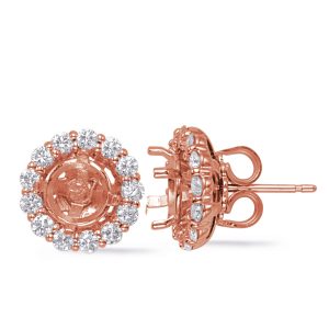 Rose Gold Jackets Earring 1ct Each