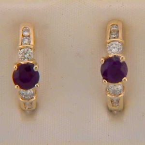 Ruby./ Dia Earring