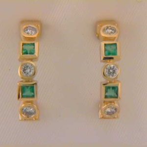 Emerald & Diamond Earring
