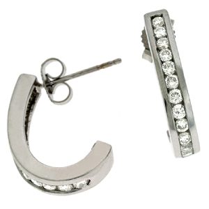 White Gold Diamond Earring
