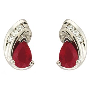 Ruby & Diamond Earring