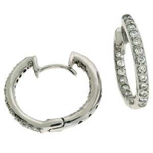 Diamond Hoop Earrings 19mm