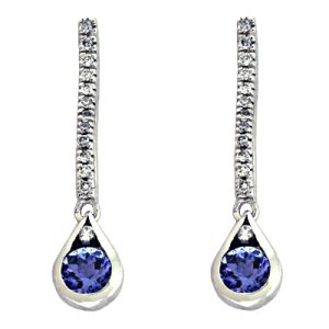 Tanzanite & Diamond Earring