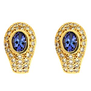 Tanzanite & Diamond Earring