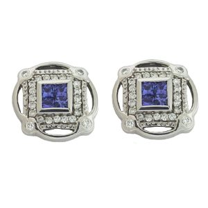 Tanzanite./diamond Earring