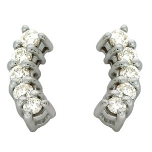 White Gold Diamond Earring