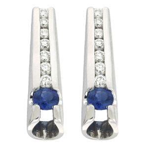 Sapphire & Diamond Earring