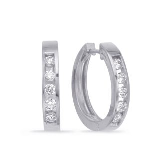 White Gold Diamond Earring