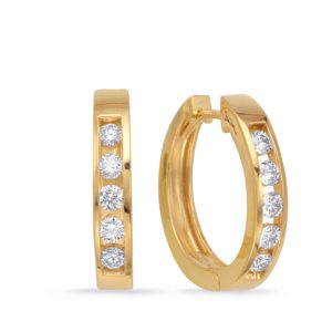 Yellow Gold Diamond Earring