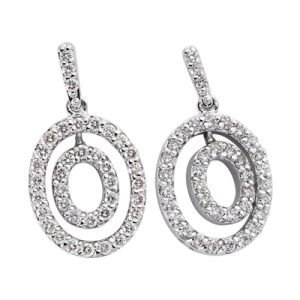 White Gold Diamond Earring